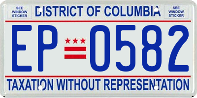 DC license plate EP0582