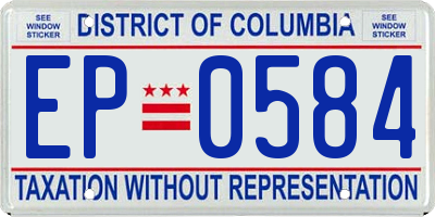 DC license plate EP0584