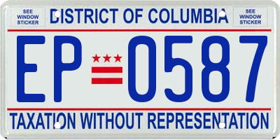 DC license plate EP0587