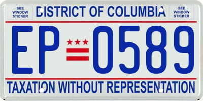 DC license plate EP0589