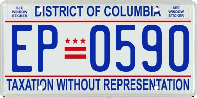 DC license plate EP0590