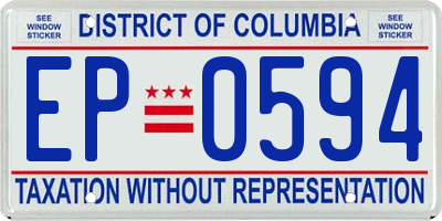 DC license plate EP0594