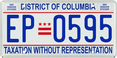 DC license plate EP0595