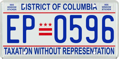 DC license plate EP0596