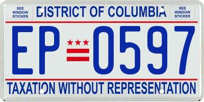 DC license plate EP0597