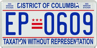 DC license plate EP0609