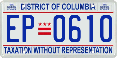 DC license plate EP0610