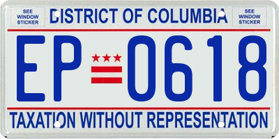 DC license plate EP0618