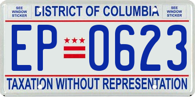 DC license plate EP0623