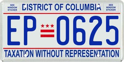 DC license plate EP0625