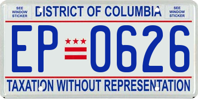 DC license plate EP0626