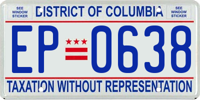 DC license plate EP0638