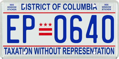 DC license plate EP0640