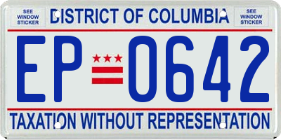 DC license plate EP0642