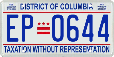 DC license plate EP0644