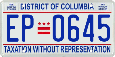 DC license plate EP0645