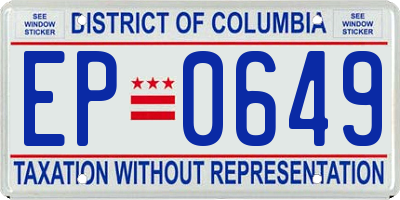 DC license plate EP0649