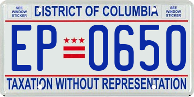 DC license plate EP0650