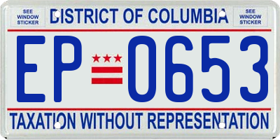 DC license plate EP0653