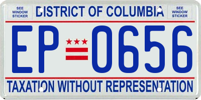 DC license plate EP0656