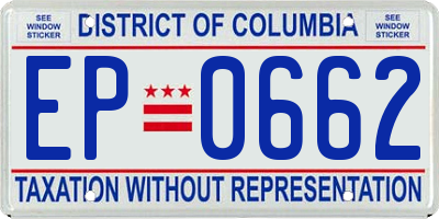 DC license plate EP0662