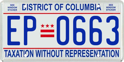 DC license plate EP0663