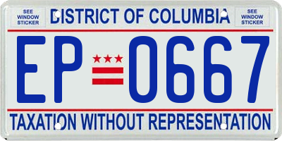 DC license plate EP0667