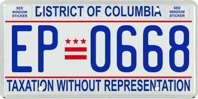 DC license plate EP0668