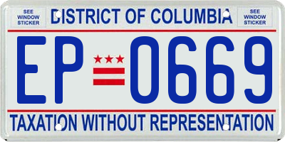 DC license plate EP0669