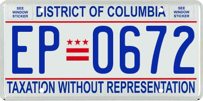 DC license plate EP0672