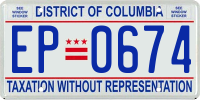 DC license plate EP0674