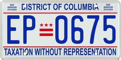 DC license plate EP0675