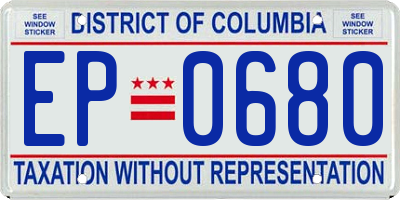 DC license plate EP0680