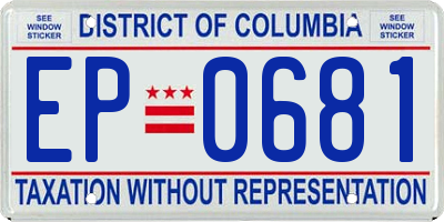 DC license plate EP0681