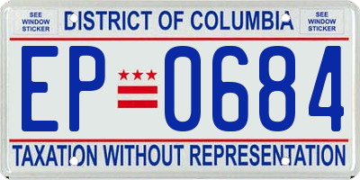 DC license plate EP0684