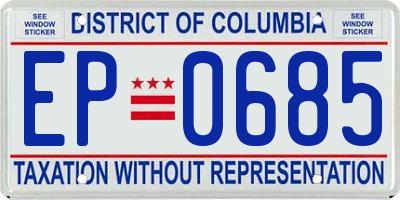 DC license plate EP0685