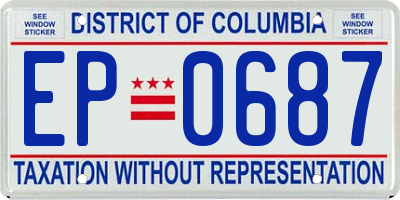 DC license plate EP0687