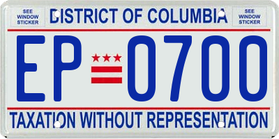 DC license plate EP0700