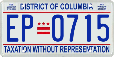 DC license plate EP0715