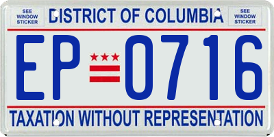 DC license plate EP0716
