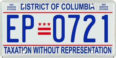 DC license plate EP0721