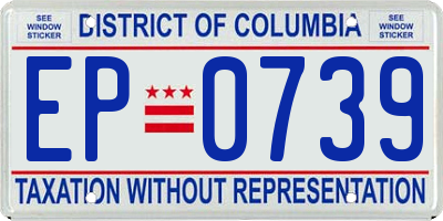 DC license plate EP0739