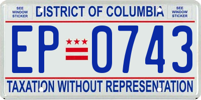 DC license plate EP0743