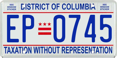 DC license plate EP0745