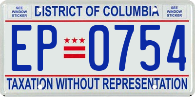 DC license plate EP0754