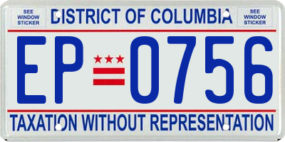 DC license plate EP0756