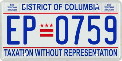 DC license plate EP0759