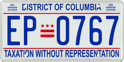 DC license plate EP0767