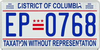 DC license plate EP0768