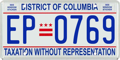 DC license plate EP0769